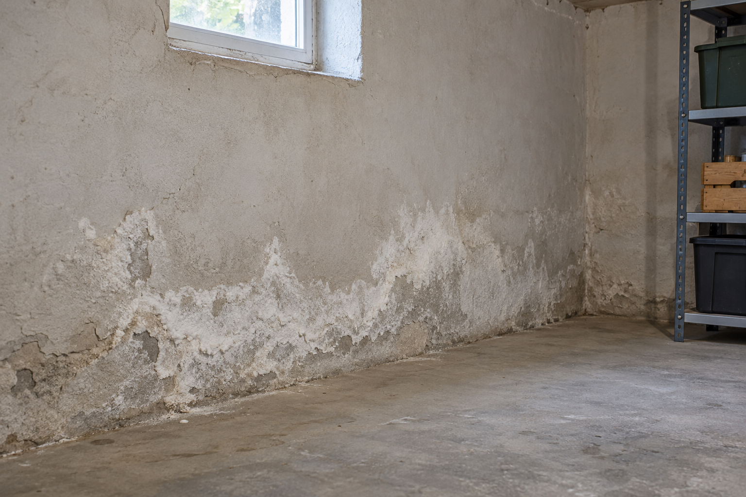 Basement efflorescence