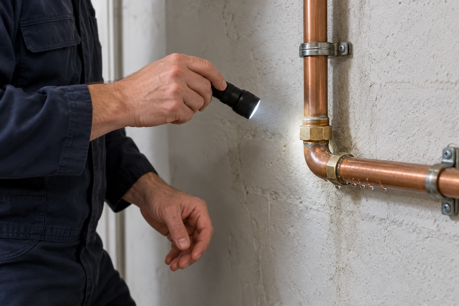 Water on basement pipes